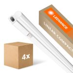 Fordelspakke 4x Ledvance LED Lysrender Linear Kompakt Kontakt 8W 800lm - 840 Kold Hvid | 60cm